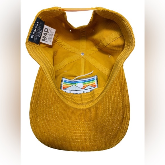 Polaroid Mad Engine  Corduroy Yellow Snapback Cap Hat - Picture 3 of 4